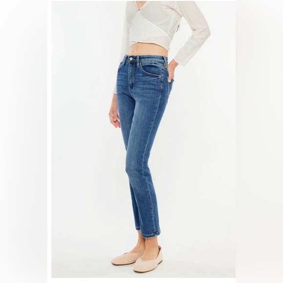 KanCan Women's Slim Straight Leg Jeans - Classic Blue - Picture 9 of 15